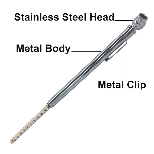 20-120 Psi Car Tire Pressure Gauge Pack of 5. Heavy Duty Tire Pressure Gauge for Car, Bike, Truck, Golf Cart, Semi, 18 Wheeler.