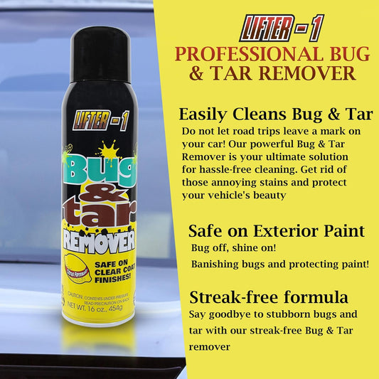 Bug and Tar Remover for Cars, Trucks, RVs, and SUVs, Fresh Citrus Spray for Stuck On Grime, Clean Auto Detailing Accessory, Streak Free Shine, Safe on Exterior Paint – Pack of 2