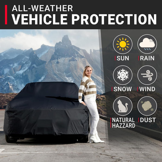 iCarCover Premium Car Cover for 1958-1969 Ford Thunderbird Heavy Duty Waterproof All-Weather Automobiles Custom Fit Indoor Outdoor UV Snow Protection Covers with Straps and Bag - Colors D