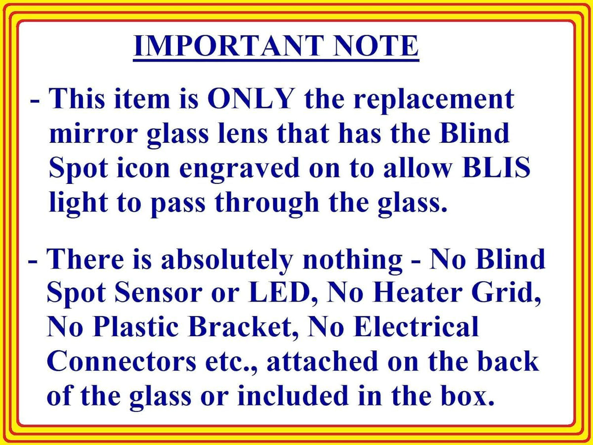 Blind Spot Passthrough Mirror Glass with Full Size Adhesive for Volkswagen | 2015 – 2021 Golf | 2019 – 2024 Jetta | 2015 – 2024 GTI | Passenger Side View Right RH