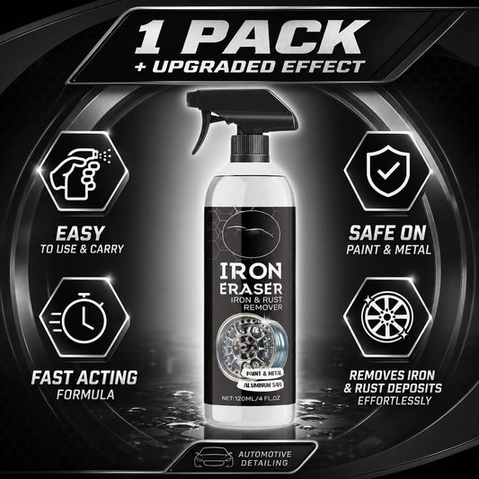 120ml Fast Rust and Iron Remover Spray, Removes Brake Dust and Rust, Safe on Paint, Metal and Aluminum, Wheel and Surface Cleaner, Easy Spray and Rinse