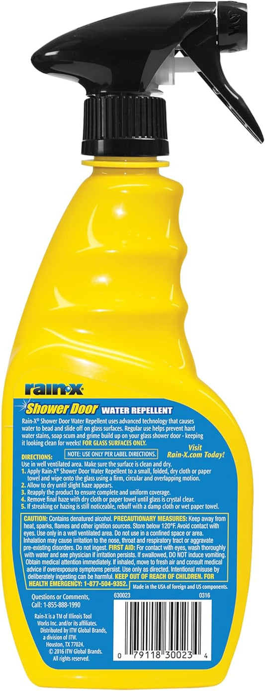 Rain-X 630542 Shower Door Water Repellent, Protects Glass Shower & Doors From Soap Residue And Hard Water Stains Leaving Your Bathroom Beautiful (Pack of 2)