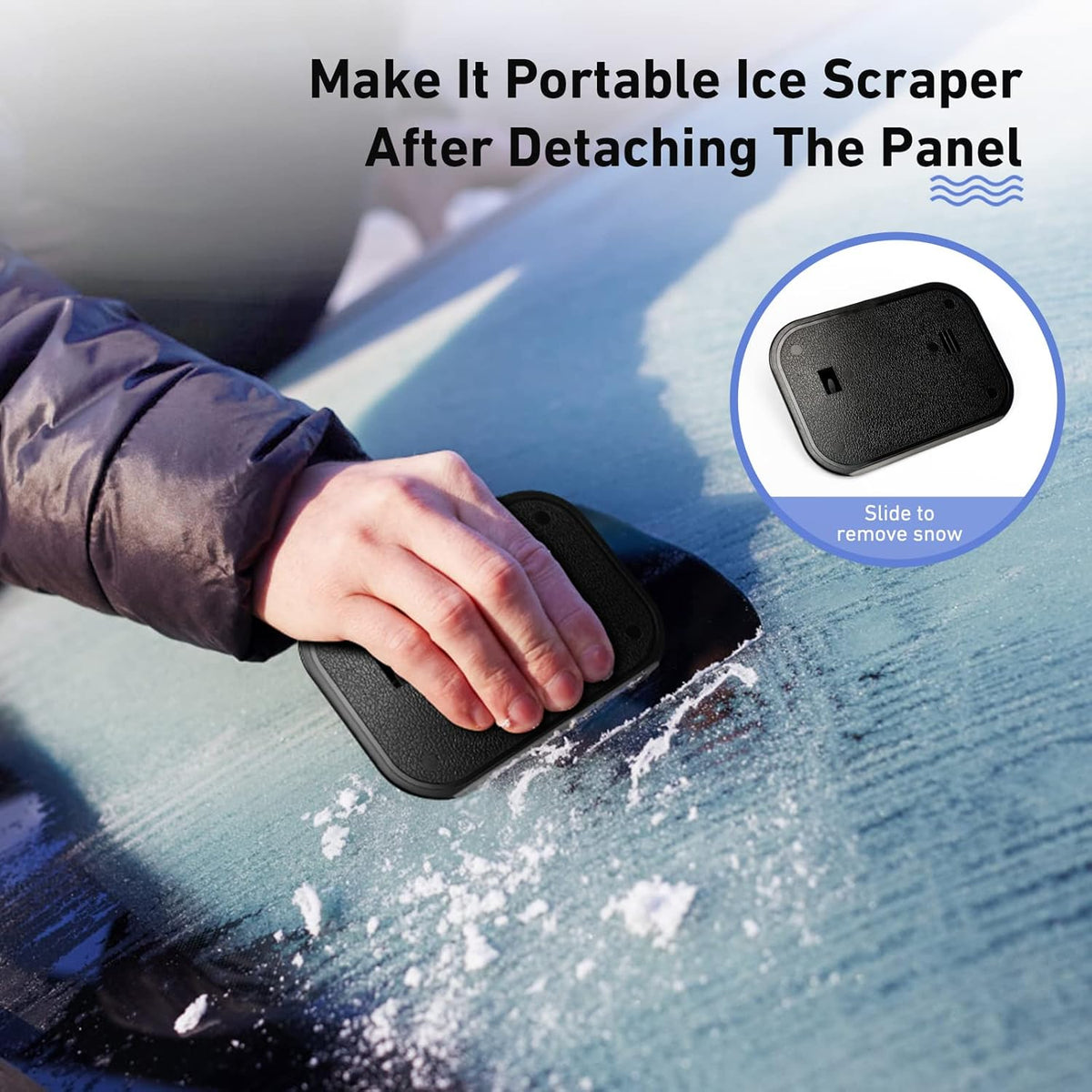 AstroAI Windshield Cleaner Tool, Microfiber Car Window Cleaner with 4 Reusable and Washable Microfiber Pads and Extendable Handle Auto Inside Glass Wiper Kit, Blue