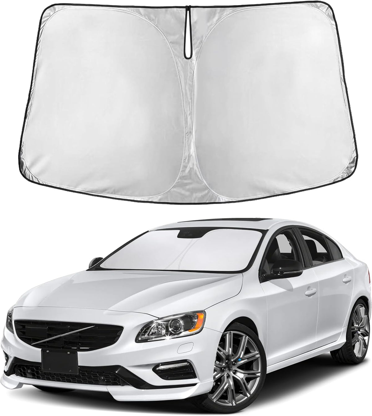 EcoNour Car Windshield Sun Shade | 2025 Upgraded Innovative No-Light-Pass Technology for Maximum Coverage | Foldable Sun Shade Keeps Your Vehicle Cool | Must-Have Car Accessories | Small (59" x 29") - Colors A