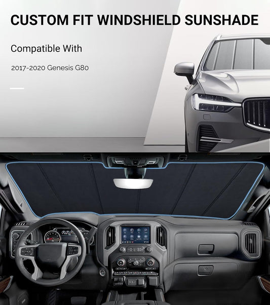 Pigenius Windshield Sun Shade for Genesis G80 2017-2020 Front Window Sunshade - AstraGuard