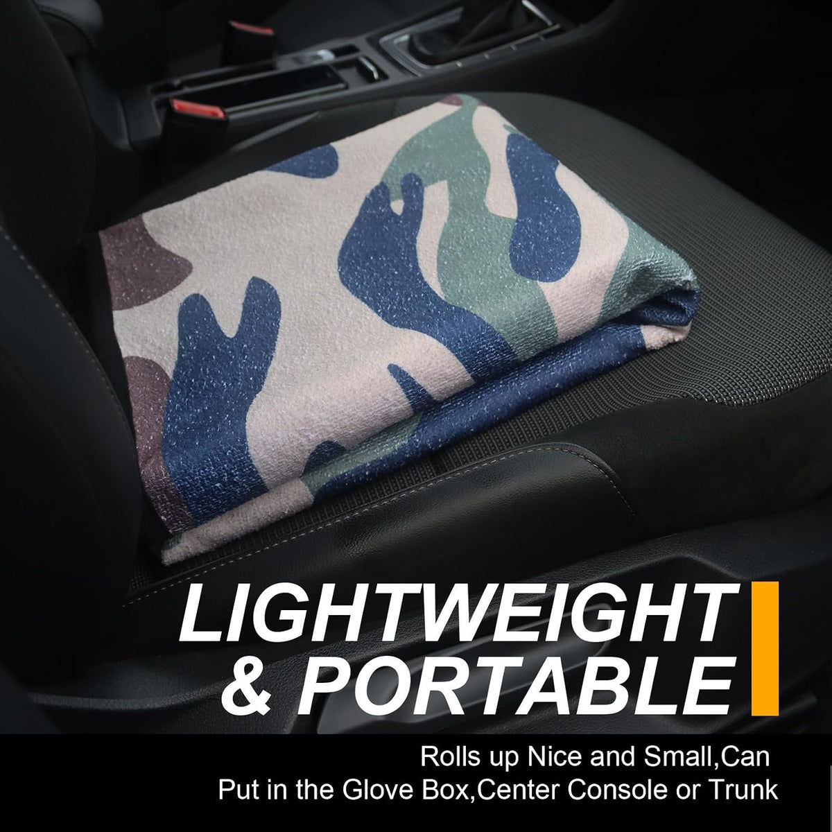 Car Seat Cover Protector Front Seats,for Gym Workout,Running,Swimming,Beach and Hiking,Waterproof Sweat Towel Bucket Seat Covers for Cars SUV Trucks (Black, 1Pcs)