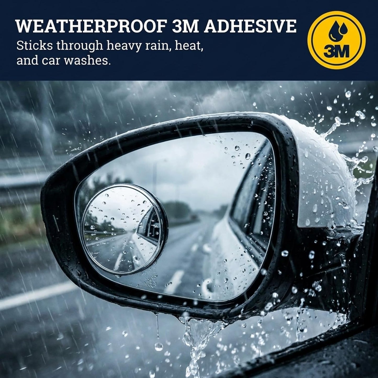 Blind Spot Mirror 2 Pack, 2 Inch Round HD Glass Convex Mirror for Car, Wide Angle Side Rearview, Waterproof 3M Adhesive, Easy Installation for Cars SUV and Trucks - Performore