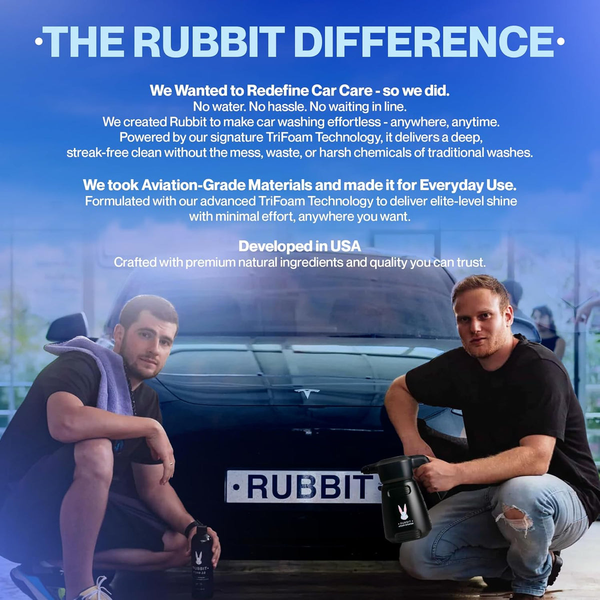 Electric Plus Kit, Waterless Car Wash Kit, Rechargeable Electric Sprayer, Foam 2.0 Solution, 6 Reusable Microfiber Towels, & Air Freshener, Car Cleaning Supplies, 9 Piece Auto Cleaning Kit