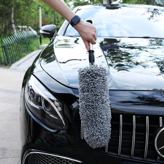 upra Ultimate Car Duster Kit,Best Microfiber Multipurpose Duster,Interior &Exterior Cleaning Tools,Dashboard Detailing Brush,Scratch Lint Free,Pollen Removing,extendable Handle,Tuck,SUV,RV,Set of 4