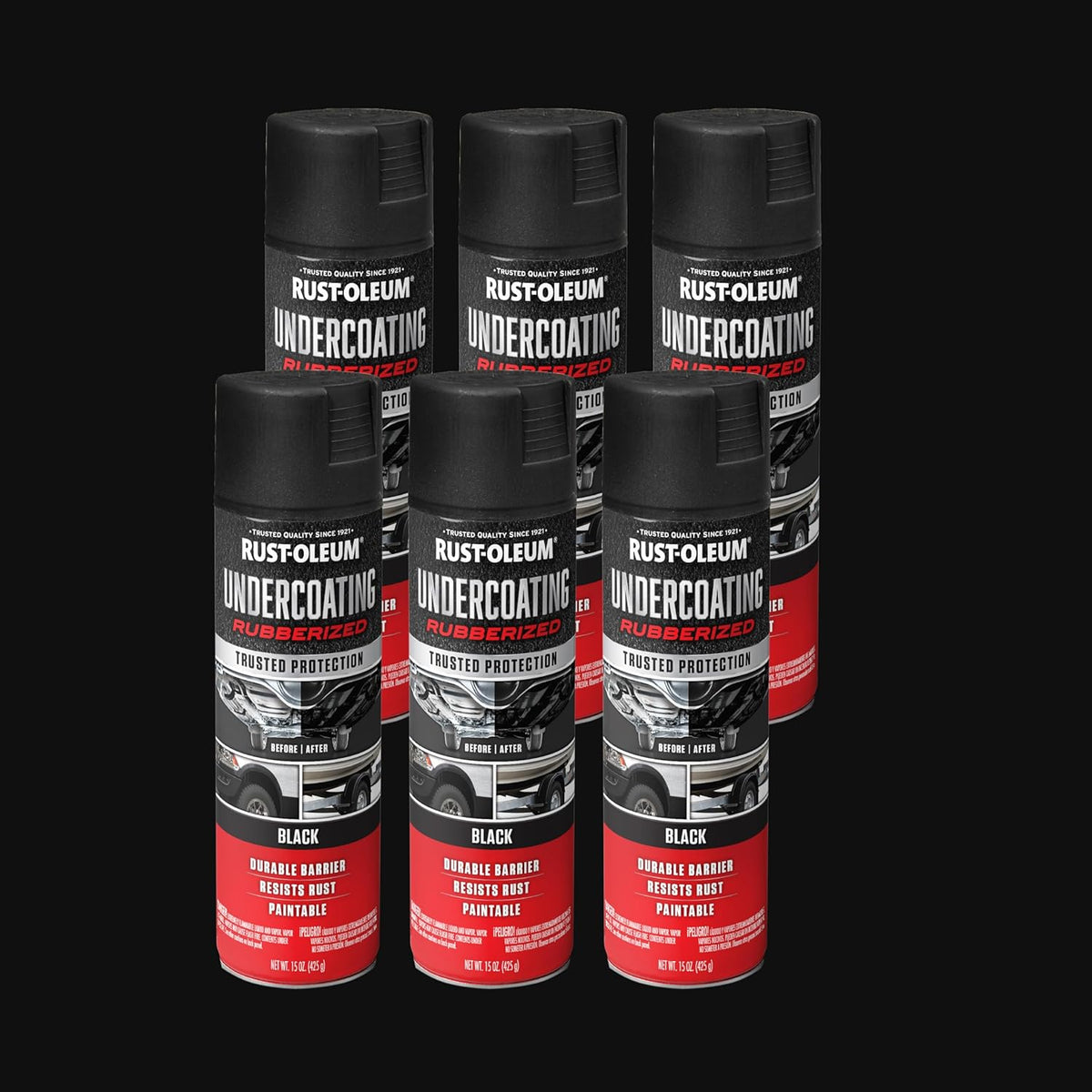 Rust-Oleum 248657 Rubberized Undercoating Spray, 15 oz, Black
