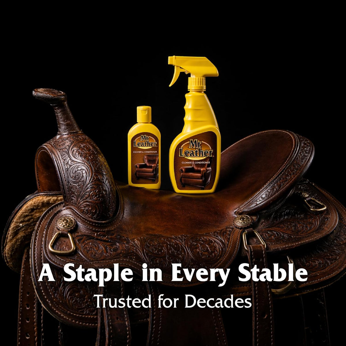 Cleaner and Conditioner - Safe for All Leather & Vinyl - Hydrate and Shine with Water-Repellent Protection for Couches, Car Interior, Shoes, and Bags (16 oz)
