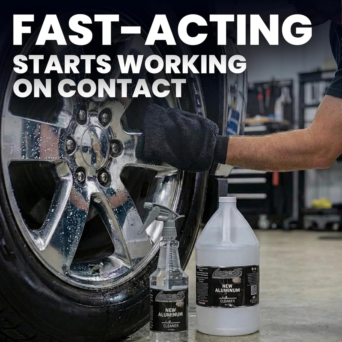 LANE'S New Aluminum Car Wheel Cleaner | Acid Rim Cleaner and Brightener | Brake Dust, Oxidation & Rust Remover for Motorcycles, Cars, Trucks | Shines & Eliminates Hard Scrubbing | 16oz