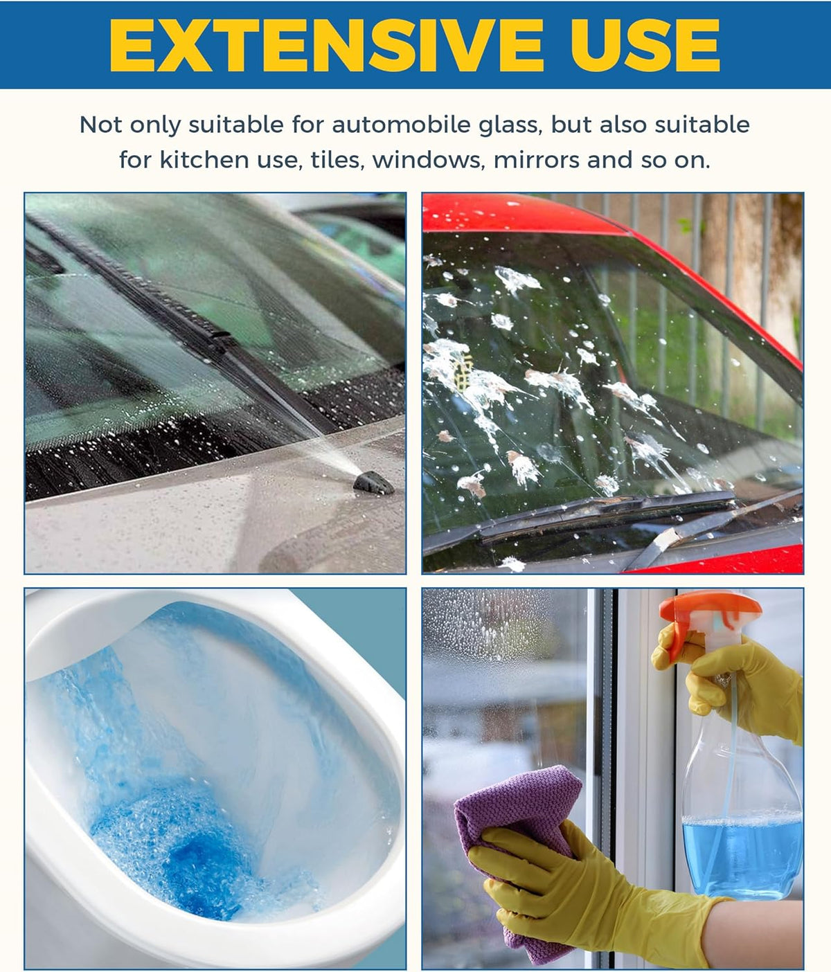30PCS Windshield Fluid,Windshield Washer Tablets,Car Accessories Washer Fluid Tablets,Car Windshield Washer Fluid,Concentration Wiper Fluid Tablets,Remove Glass Stains,Fit for Car Window Glass