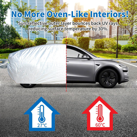 Car Cover Waterproof All Weather Outdoor, Full Exterior Cover for Automobiles, Rain Sun UV Protection Windproof, Scratch Resistant, Breathable, Dustproof (Fits 206"-215" SUV)