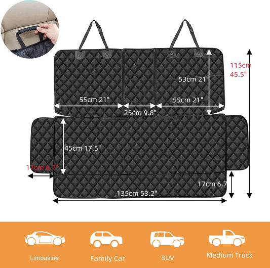 ANOSOSPECIAL Dog Car Seat Cover for Back Seat Cover,Non Stick Fur Rear Seat Protector for Pet,Nonslip Waterproof Durable Universal Fit Interior Backseat Covers for Auto Van SUV