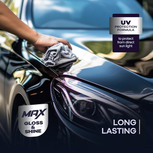 Premium Ceramic Coating for Cars with UV Protection (16 oz) – Extremely Hydrophobic & Slick Car Wax Spray, Long-Lasting, Quick & Easy Application, Maximum Gloss & Shine.