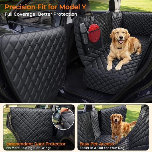 URPOWER Dog Car Seat Cover for Pets 100% Waterproof Seat Cover Hammock 600D Heavy Duty Scratch Proof Nonslip Durable Soft Back Seat Covers for Cars and SUVs