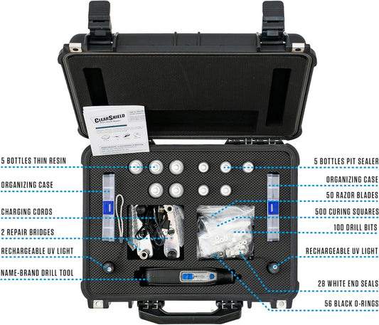 Clearshield Windshield Repair Kit - Window Rock Chip Repair Kit - Cracked Windshield Repair Kit - Auto Glass Repair Kit for 200+ Repairs