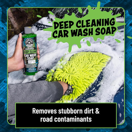 Chemical Guys High Impact Car Wash Soap, Deep Cleaning Vehicle Shampoo With Thick High Lubricity Suds, For Paint, Clear Coat, Wheels, and Exterior Surfaces - 64 Fl Oz