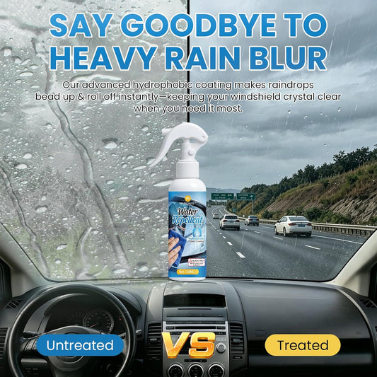 Glass Water Repellent Spray – Hydrophobic Coating for Car Windshield, Side Windows & Mirrors, Multi-Surface Waterproof Cleaner for Auto Glass & Shower Glass, 130ml