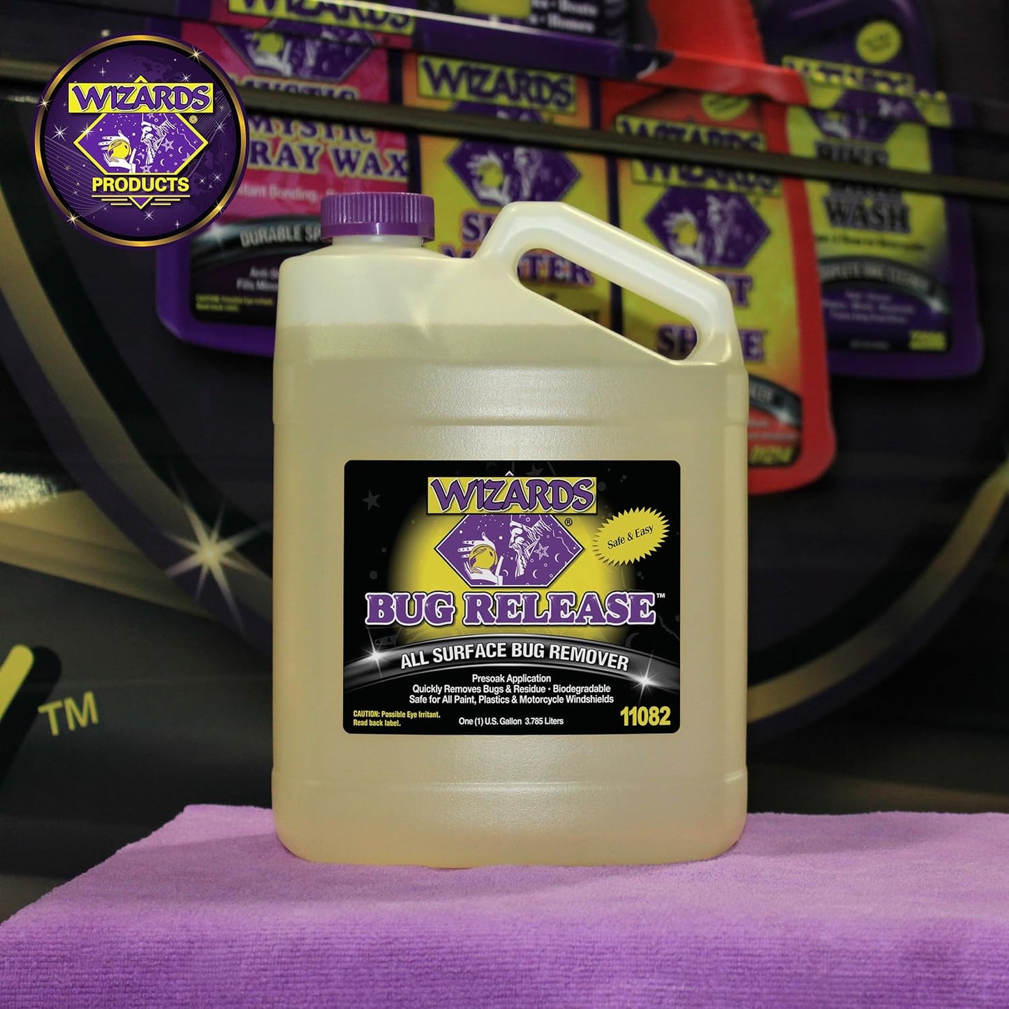 Wizards Bug Release - All Surface Bug Remover and Wash for All Vehicles - Softens and Neutralizes Acidic Bug Protein - Doubles as Spot Cleaner and Pre-Soak Car Cleaner - 22 Fl Oz