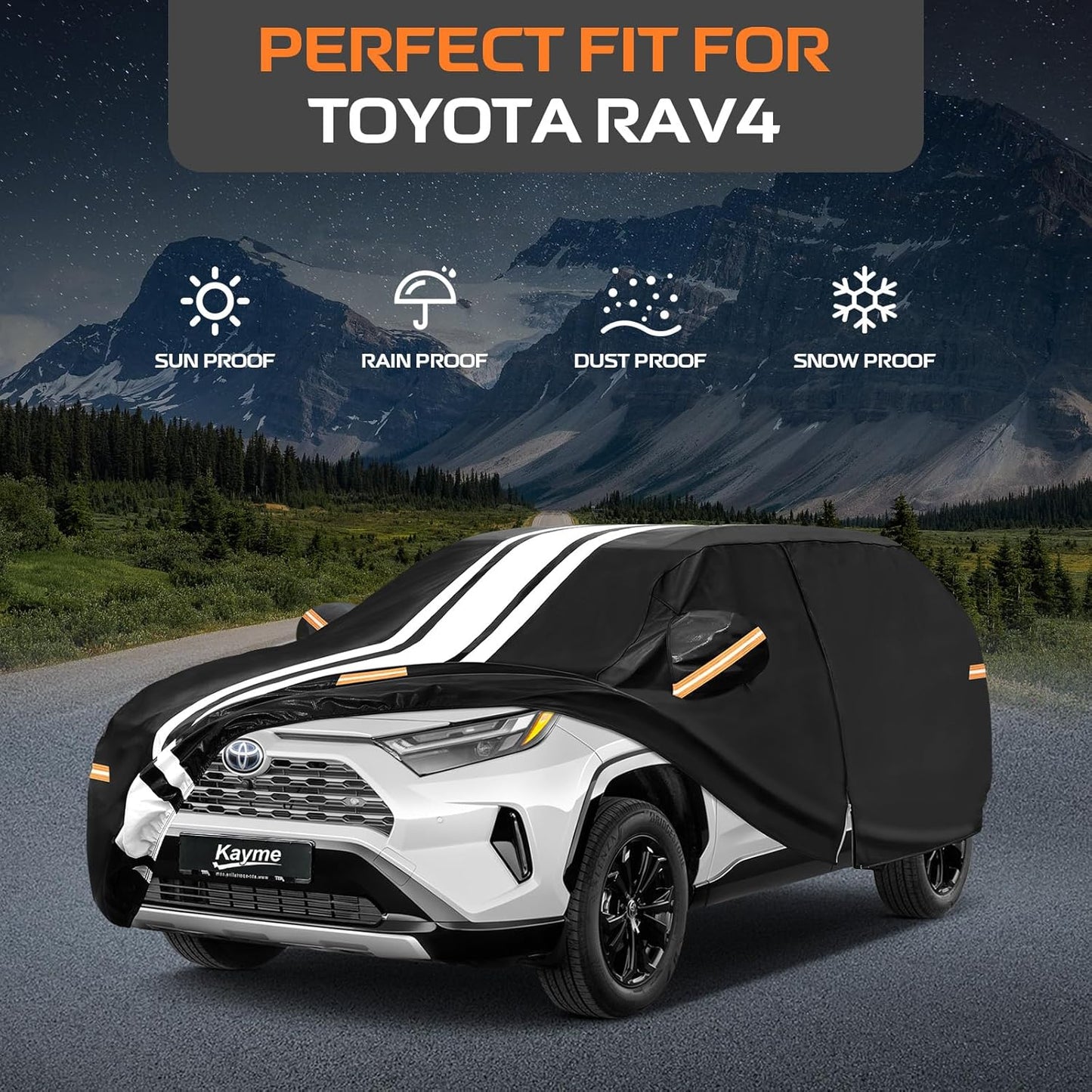 Kayme Heavy Duty Car Cover Custom Fit for BMW 3 Series 320i 325i 328i 330i 335i (1982-2026), Outdoor Full Exterior Cover with Tape and Towel, Rain Snow Sun UV Protection. - Colors B