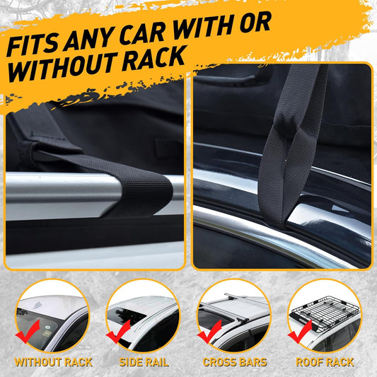 WILDROAD Car Roof Bag Rooftop Cargo Carrier, 21 Cubic Feet Waterproof Roof Luggage Cargo Carrier Bag with Anti-Slip Mat for All Cars Vehicles SUV with/Without Rack (21 Cubic Feet)