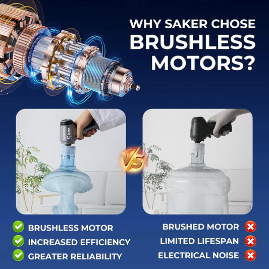 Saker Car Vacuum Portable Cordless Handheld Car Vacuum 15000PA High Power with Brushless Motor and Blower for Cars,Office,Home Cleaning HL107B