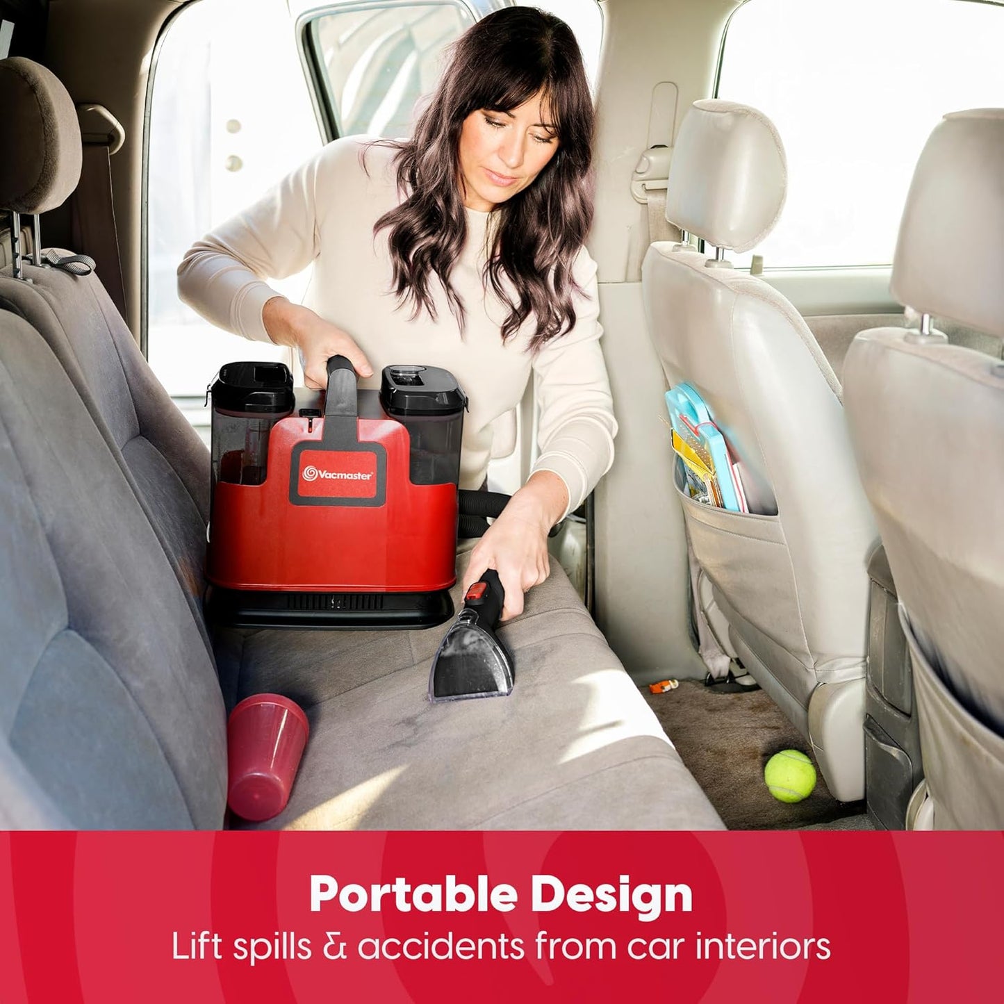 Vacmaster SCB301 400 Series Portable Carpet & Upholstery Spot Cleaner Machine, 15Kpa Power Suction with Versatile Tools for Pets, Area Rugs and Couches