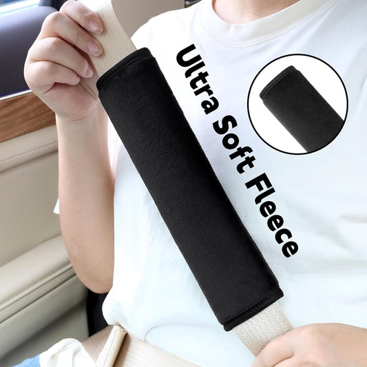 4 Pack seat Belt Cover pad,Seatbelt Cushion,car seat Strap Covers,car seat Belt Cover,car seat Shoulder Strap Pads,Compatible with Most Cars Helps Protect You Neck and Shoulder (Black)