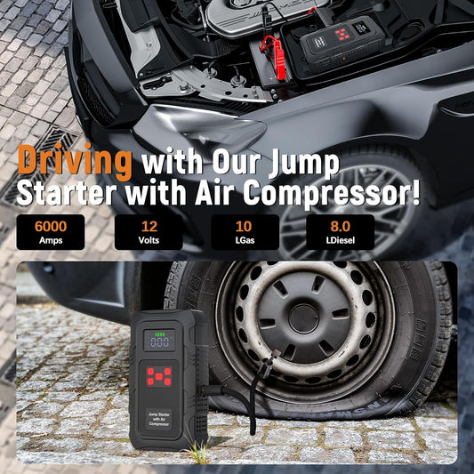 H50 Jump Starter - 5000A Jump Starter Battery Pack for Up to 10.0L Gas and 8.0L Diesel Engines, 12V Car Battery Jumper Starter Portable with 3.0" LCD Display, Jump Box