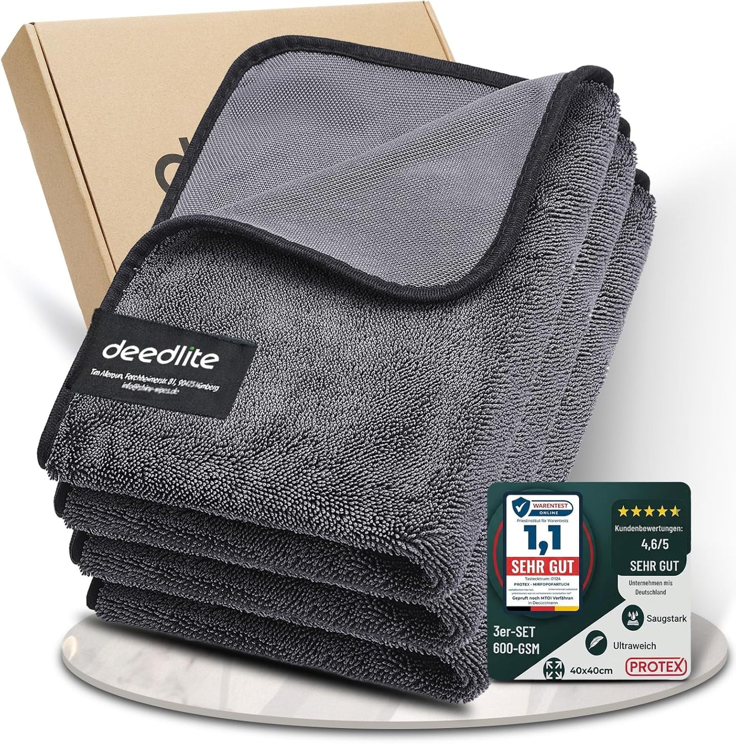 Deedlite Bath Wipes Shower Cleaning Cloths, Premium Car Drying Towel | Ultra Absorbent Twisted-Loop Design| Microfiber Towel for Car, Shower Cabin, Household