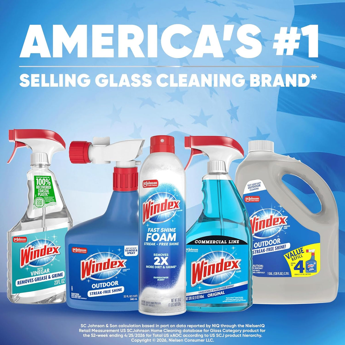 Windex Fast Shine Foam Glass Cleaner, No-Drip Windows, Doors, Mirrors & Countertops Aerosol Cleaning Spray, Streak-Free Shine, Removes Fingerprints, Dust, Dirt, Grime & More 19 oz (Pack of 1)