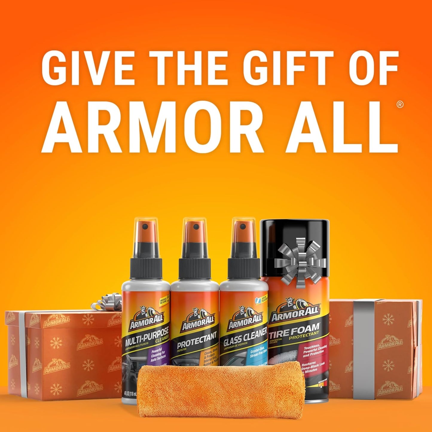 Armor All 5-Piece Complete Car Care Kit - All-in-One Interior & Exterior Cleaner, Tire Foam, Glass Spray & UV Protectant, Gift for Car Lovers