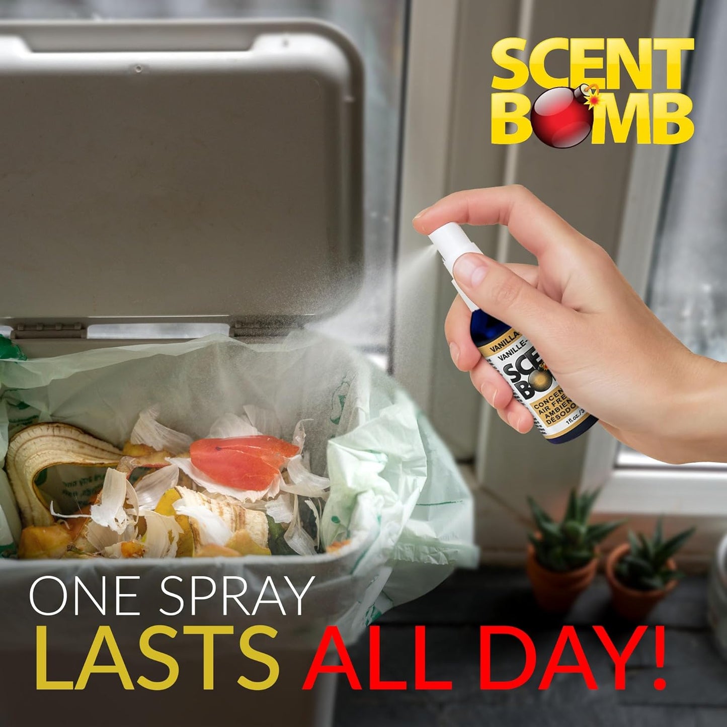 Scent Bomb Air Freshener Spray, Long-Lasting Odor Eliminator - Effective Deodorizer for Home & Car, Fresh Room Spray for Kitchen, Bathroom & Smell Neutralizer - 1 oz Pack of 4, Black Cherry Scent