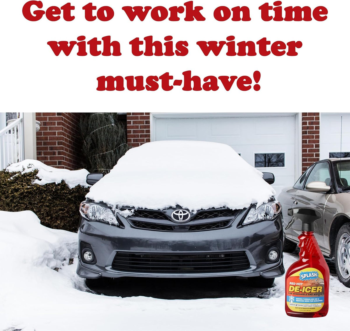 Splash Red Hot De-icer Windshield Trigger Spray 32 Ounces (Pack of 3)