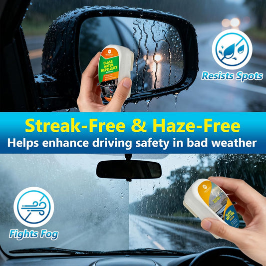 Car Water Repellent & Anti-Fog for Windshield – Advanced Hydrophobic Coating, Clear Vision, Long-Lasting Protection, Easy Apply for Cars, Trucks, SUVs