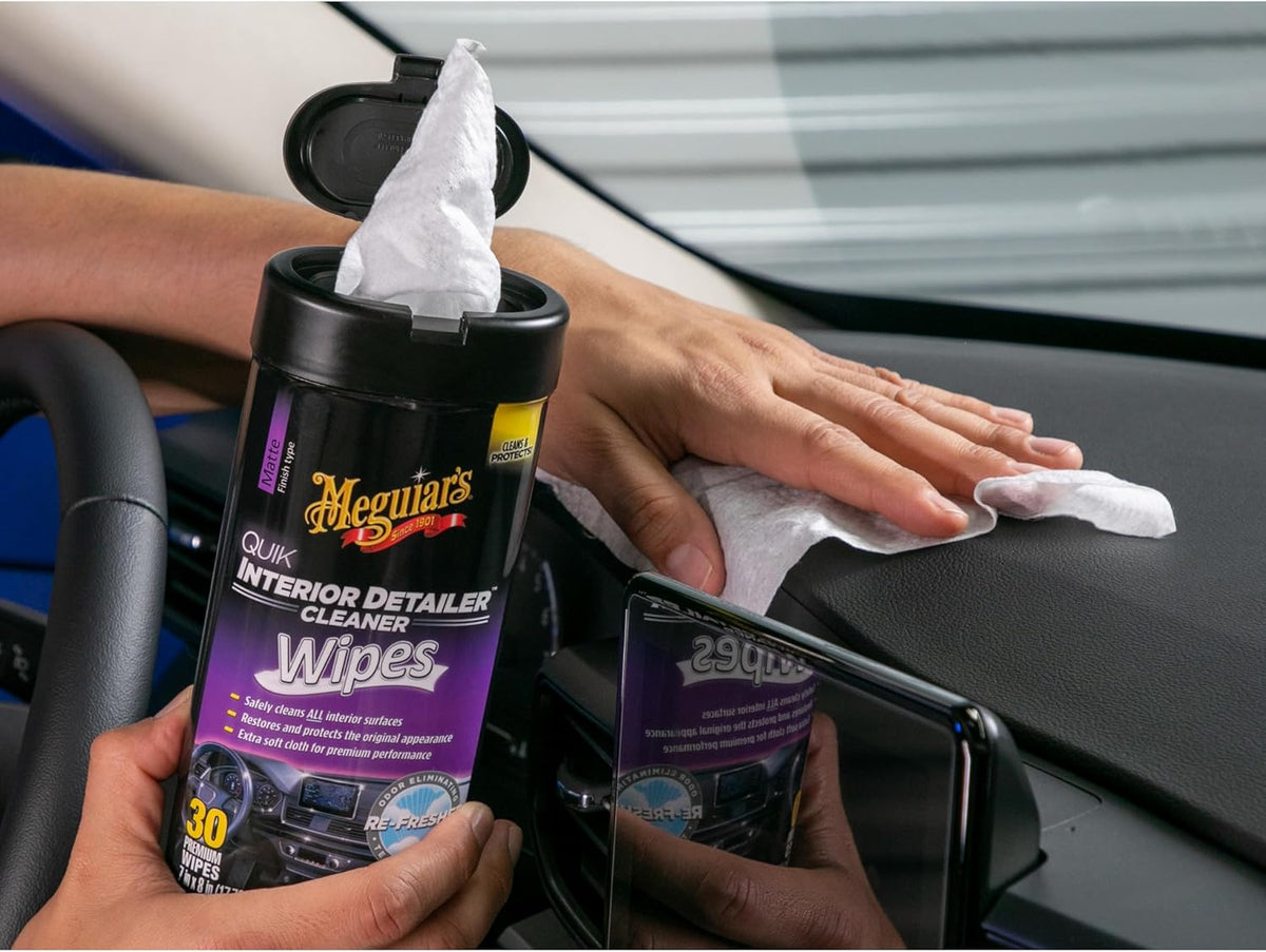 Meguiar's Quik Interior Detailer Cleaner, Quick Detailer Spray Cleans And Refresh Car Interiors, Use On Plastics, Leather & Rubber, Dashboards, Trim In Cars, Trucks & Suvs - 24 Oz Spray Bottle