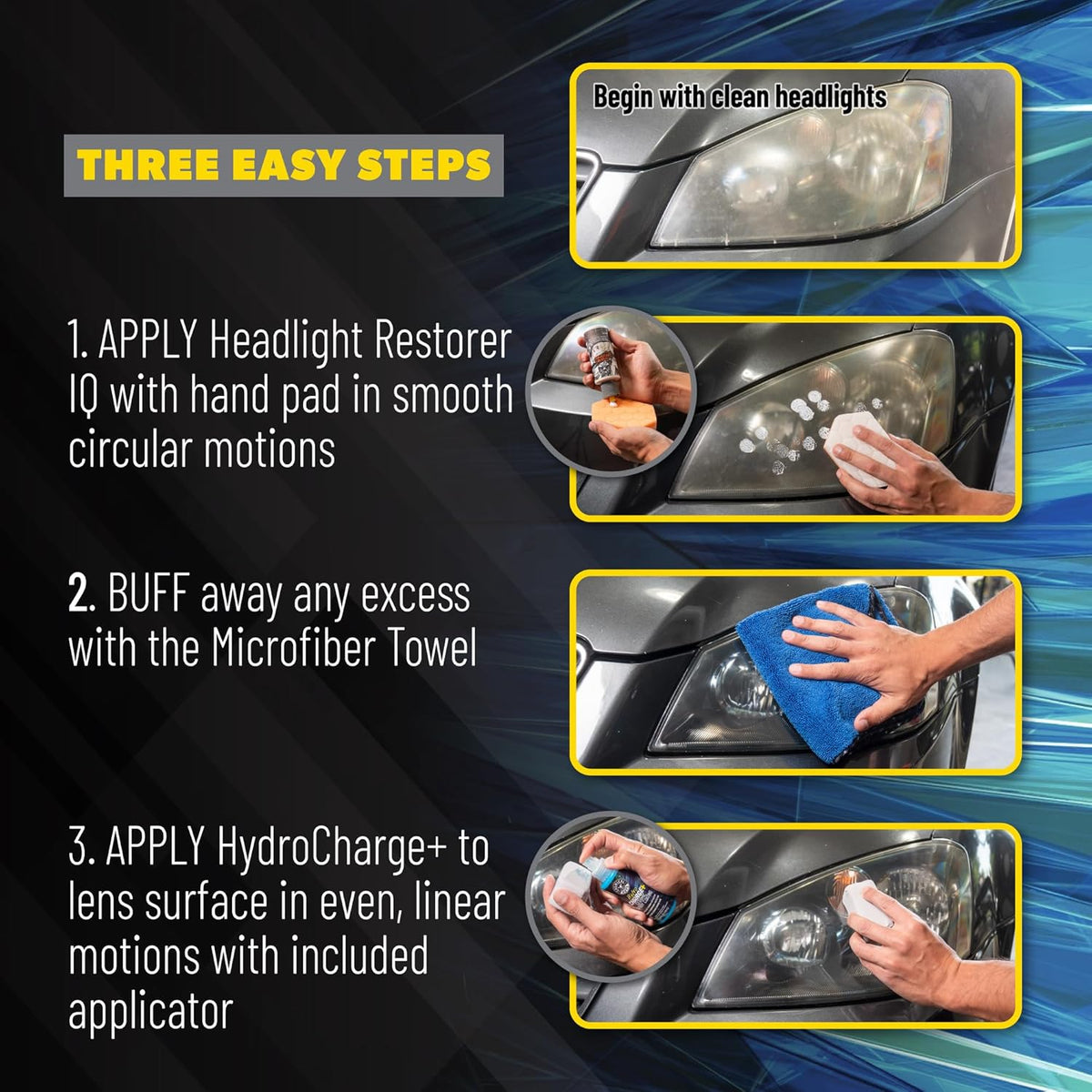Chemical Guys Headlight Restore and Protect - Cleans, Restores Clarity, and Protects Headlights from Future Fading, Safe for Trucks, SUVs, Motorcycles, RVs & More - 16 oz