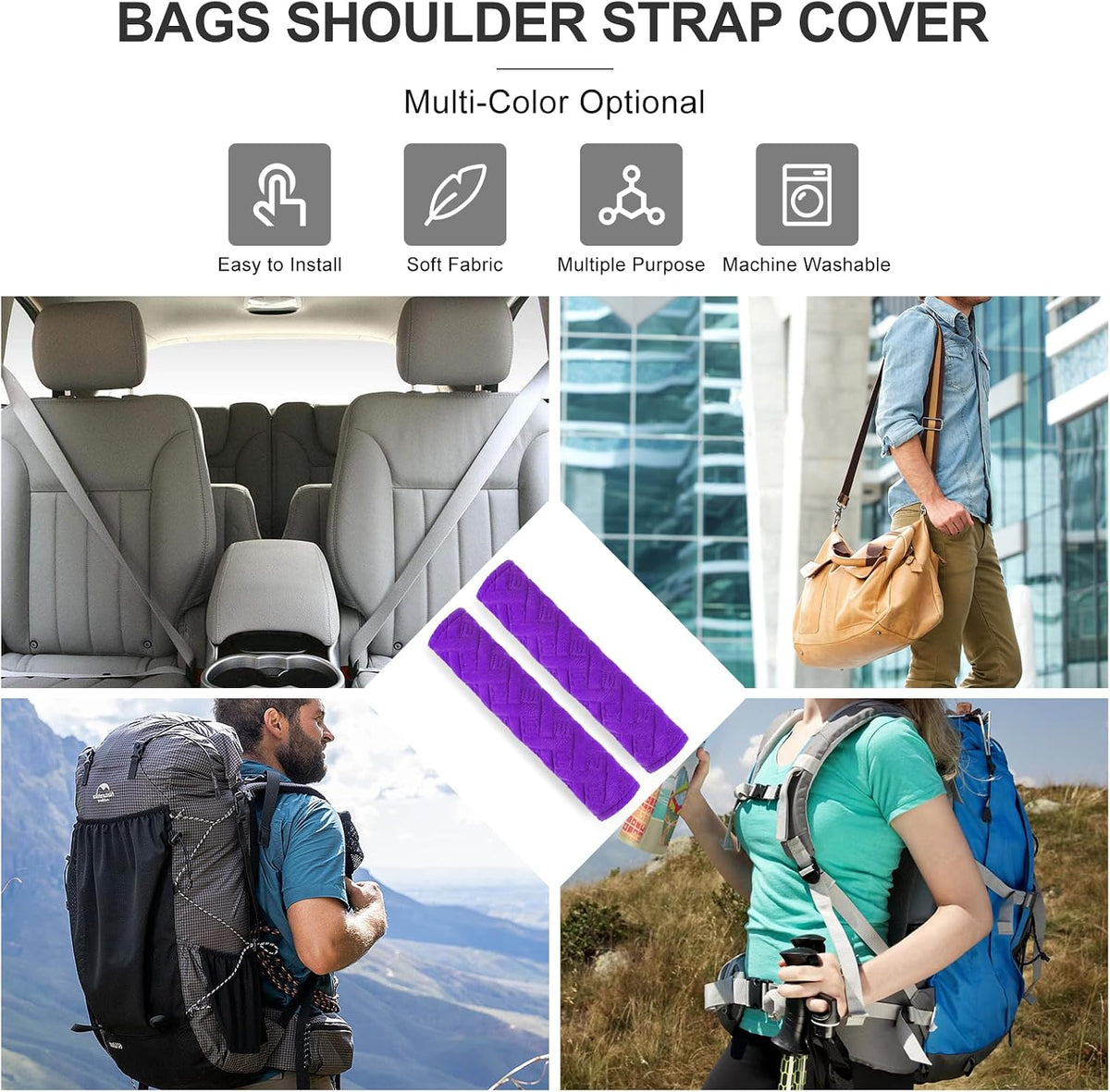 surpassme Car Seat Belt Pads Cover, 2 Pack Seat Belt Shoulder Strap Covers Protector to Release Stress to Your Neck and Shoulder for a Safety Driving (Pink)