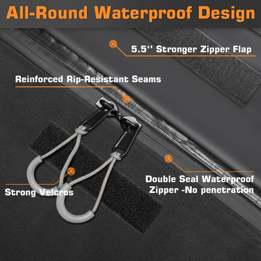 Sailnovo Soft Car Rooftop Cargo Carrier Roof Bag 20 Cubic Feet Waterproof Car Top Carrier, Fits Most Vehicle with/Without Rack, Include Anti-Slip Mat,6 Reinforced Straps,6 Door Hooks