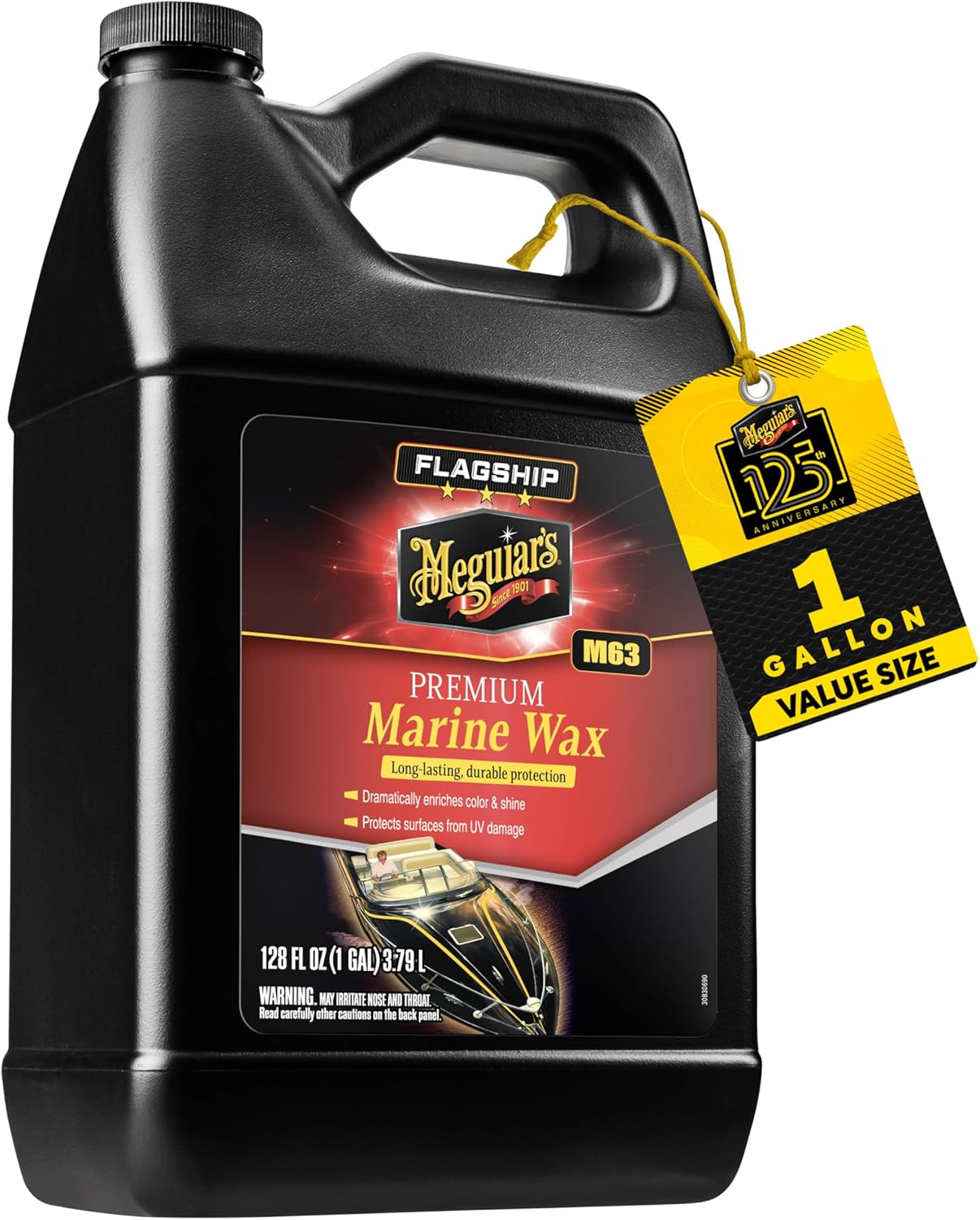 Meguiar's M6332 Flagship Premium Marine Wax, Easy to Use Boat Polish and Wax, Remove Scratches, Swirls, and Oxidation While Leaving Lasting Protection, 32 Oz Bottle