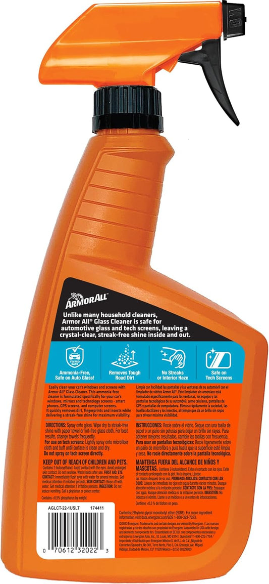 Armor All Liquid Auto Glass Cleaner, Glass Cleaners for Cars, Trucks, 22 Fl Oz Each