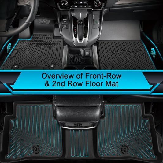 Floor Mats for Kia Sportage 2017-2022 (Gas ONLY), TPE Waterproof Non-Slip All Weather Protection Custom (Floor Mats & Cargo Liner)