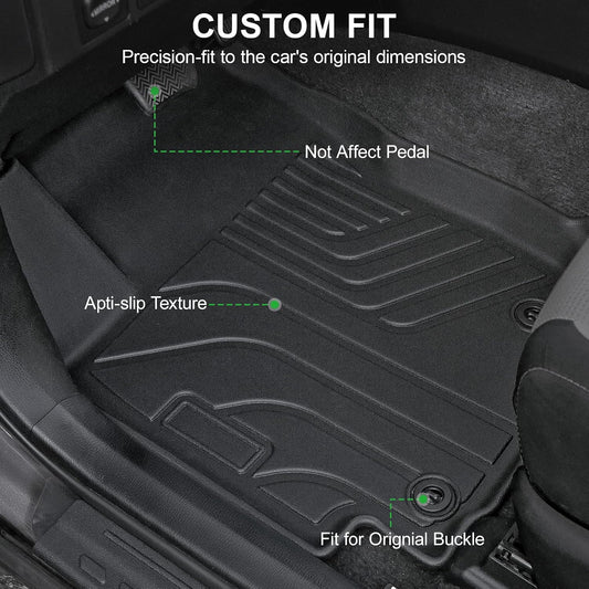 Floor Mats for 2020-2025 2026 Toyota Corolla Sedan (Not Fit for Hatchback and Cross), TPE All Weather Durable Floor Liners Door Sill Guards for Toyota Corolla Accessories