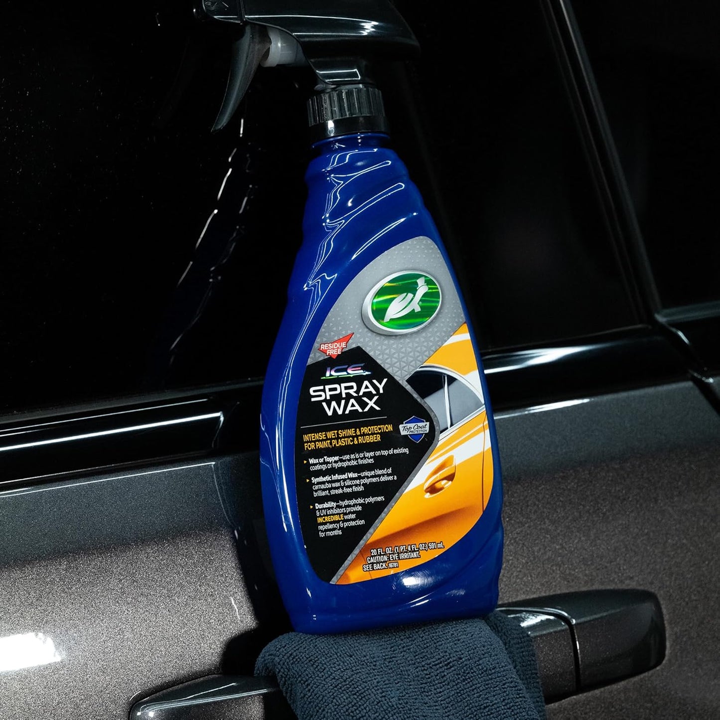 Turtle Wax T-477R-6PK ICE Spray Wax, Ultimate High Shine Wax Finish, For Use on Car Paint, Trim and Plastics, Safe for Motorcycles, RV's, Trucks and More, 20 oz. (Pack of 6)