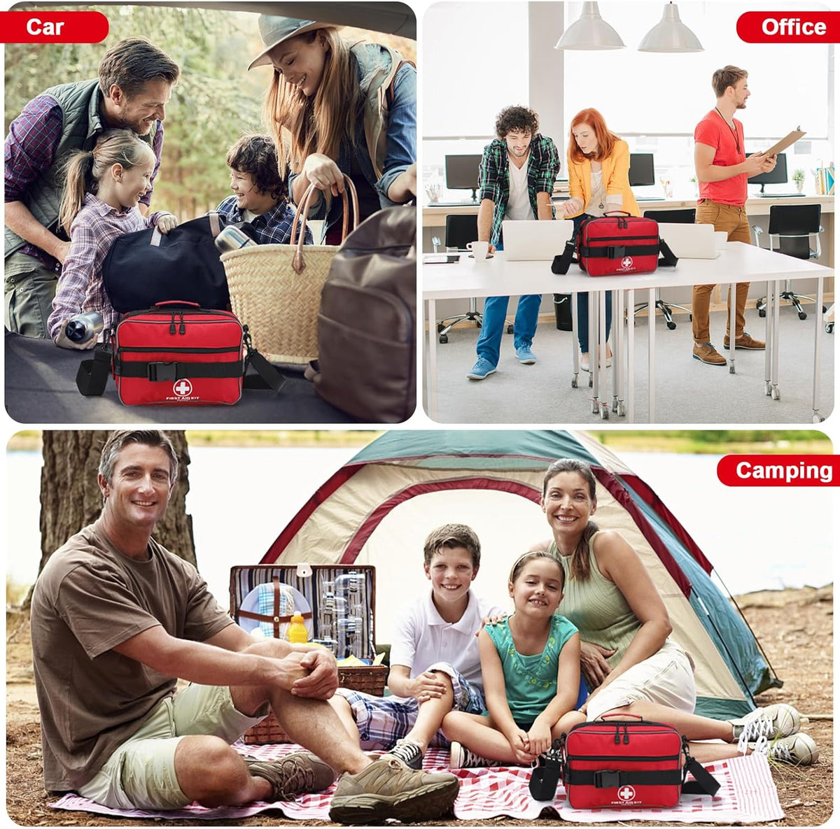 Poygik Premium 420 Piece Large First Aid Kit for Home, Car, Travel, Camping, Truck, Hiking, Sports, Office, Vehicle & Outdoor Emergencies - Emergency Medical Kits, Businesses & Home Medical Supplies