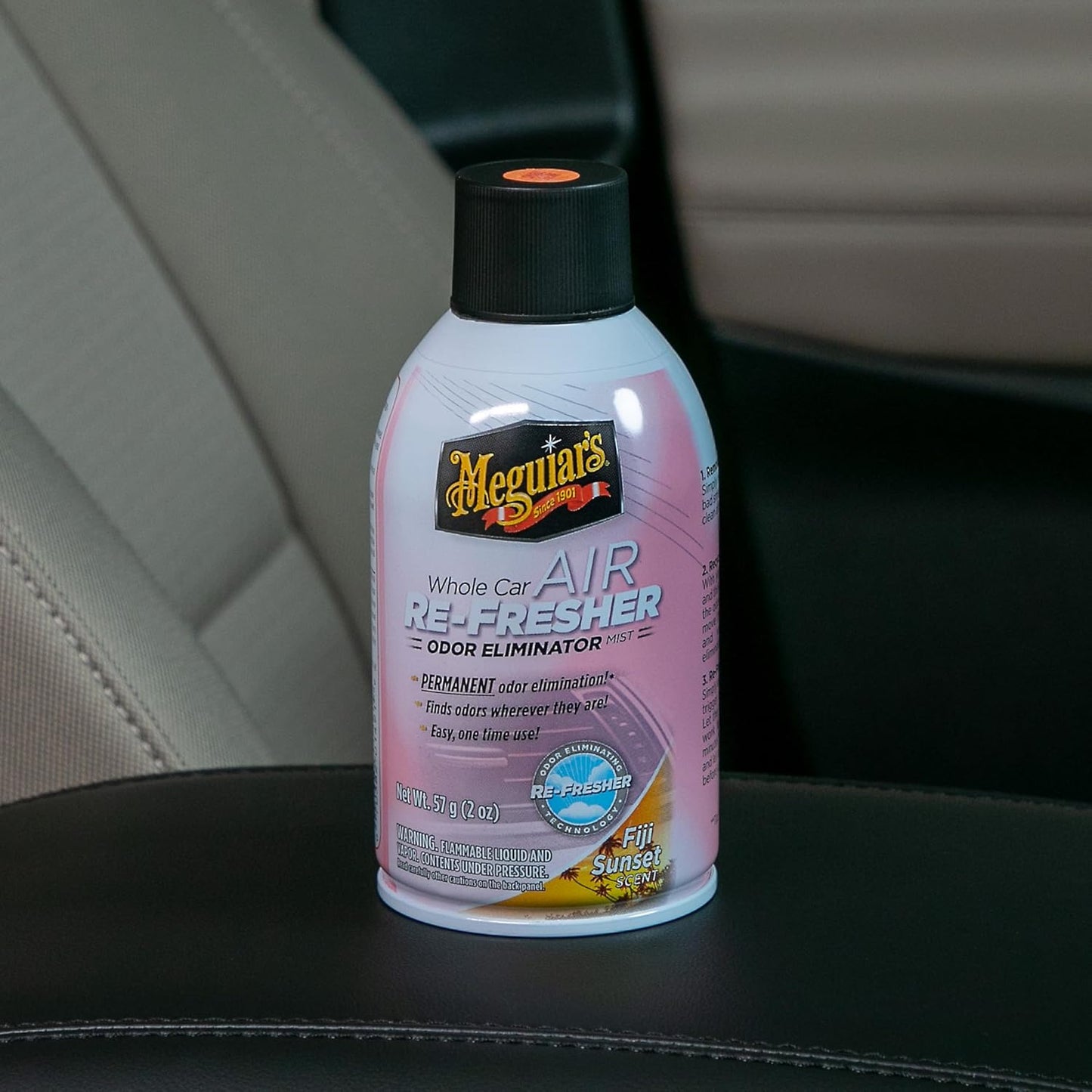 Meguiar’s Whole Car Air Refresher Odor Eliminator, Summer Breeze, 2 Oz— Car Air Freshener For Commuters, Detailers; Mist Refreshes Cabin For Sedan, Suv, Truck, Van