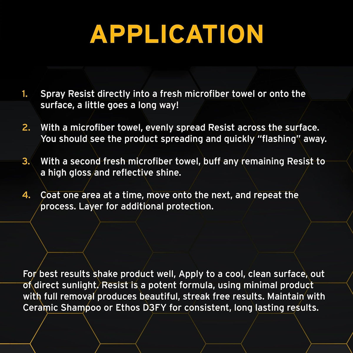 Ethos RESIST Graphene Spray Coating for Cars – Graphene Ceramic Coating Spray, Extreme Hydrophobic Protection, Gloss Enhancement, Ceramic Coating for Cars – 16oz