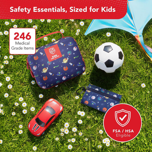 Swiss Safe 2-in-1 First Aid Kit for Car, Travel and Home, 348 Pieces, Large Hardcase with Bonus Mini Kit for Medical Emergency, Survival and Camping